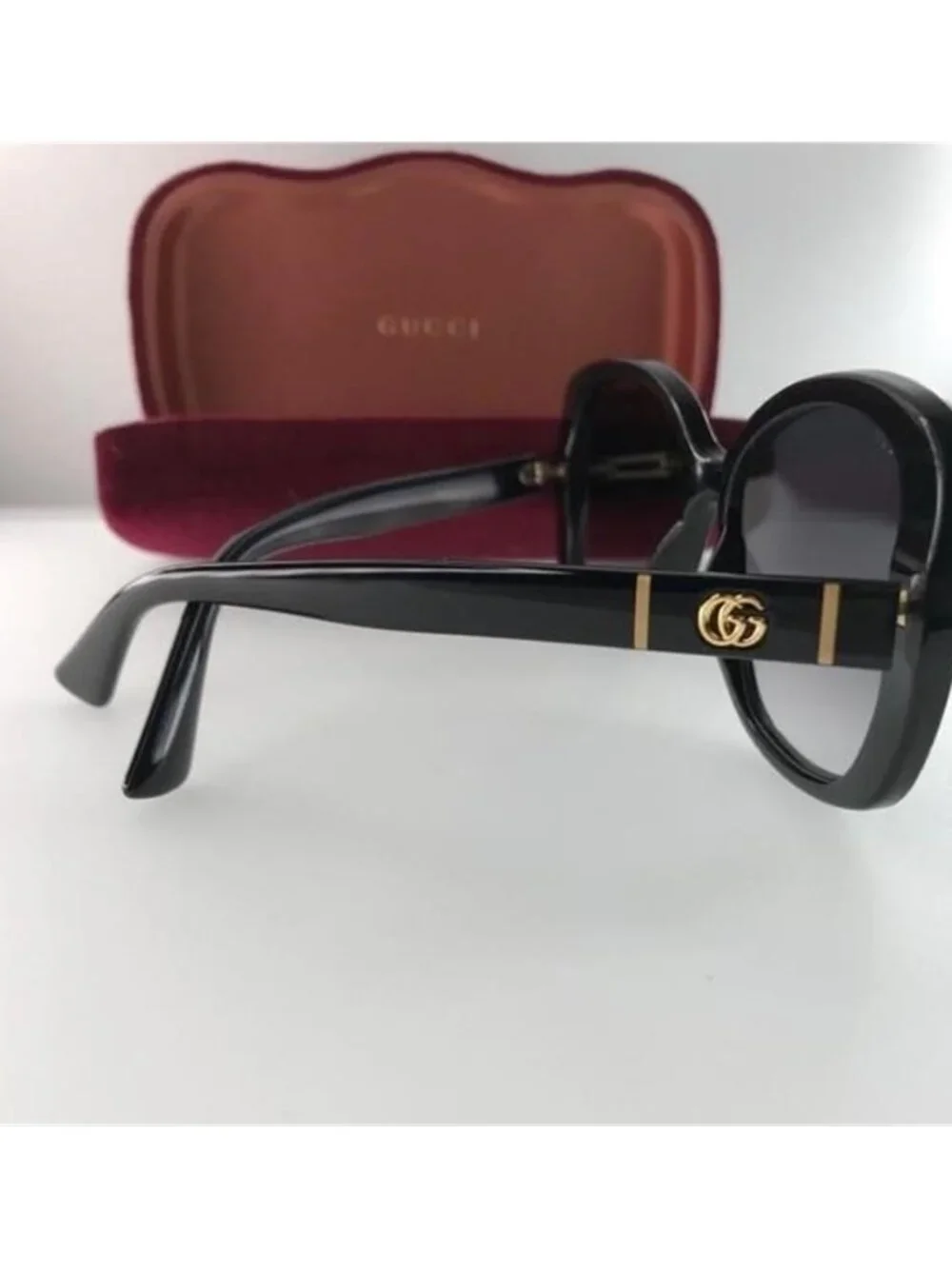 Gucci. Black Ship Same Day Ladies Gg0762s 001 56. Sunglasses - Picture 3 of 12